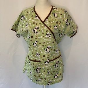 💜3/$15 Happy Scrubs with Tie Back